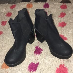 H&M Black platform booties